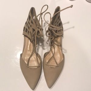 Schutz Jaquell Lace Up Flats